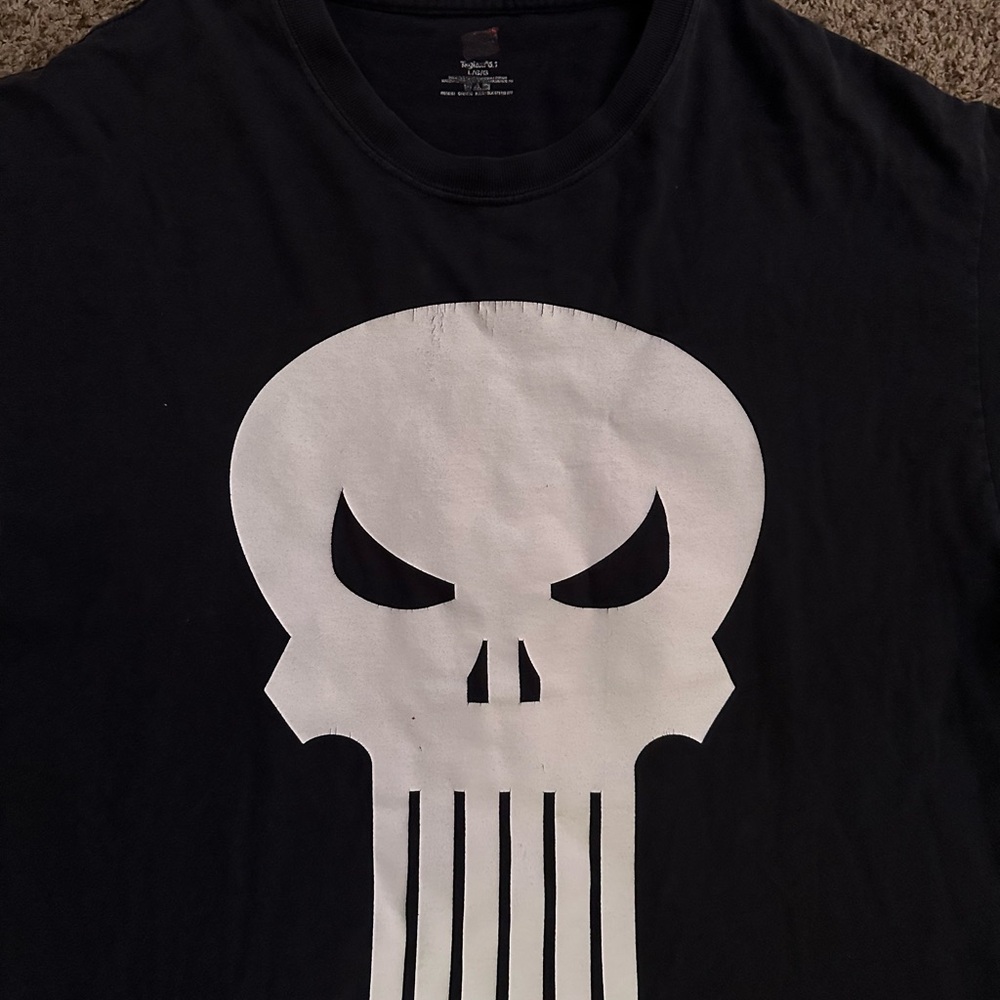 Vintage Marvel Comic Images The Punisher Promo Shirt Skull Villain
